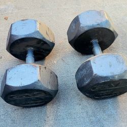 Pair of 100lbs Metal Dumbells