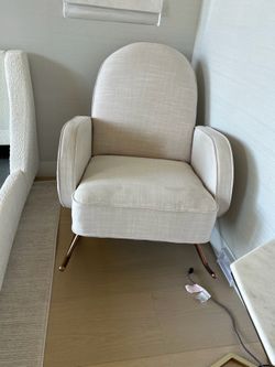 Beige rocking chair - minor wear and tear