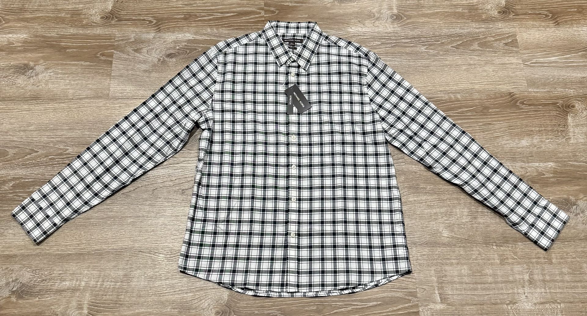 Michael Kors Slim-Fit Plaid Cotton Flannel Shirt