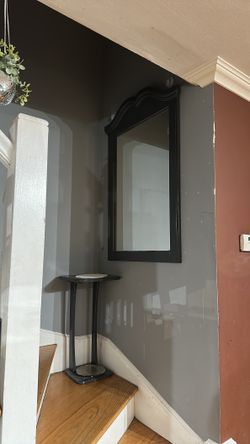 Large wooden mirror/plant stand