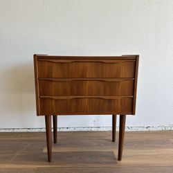 Mid- Century Modern Teak Wood Nightstand 
