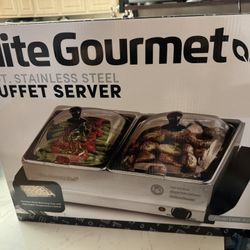 Elite Gourmet 5 Qt. ( Dual 2 x 2.5 Qt. Trays) Buffet Server