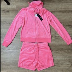 Pink 2 PC velour Set 