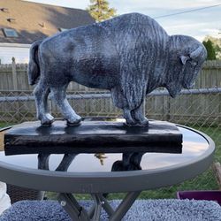 The Old Gray Buffalo Statue