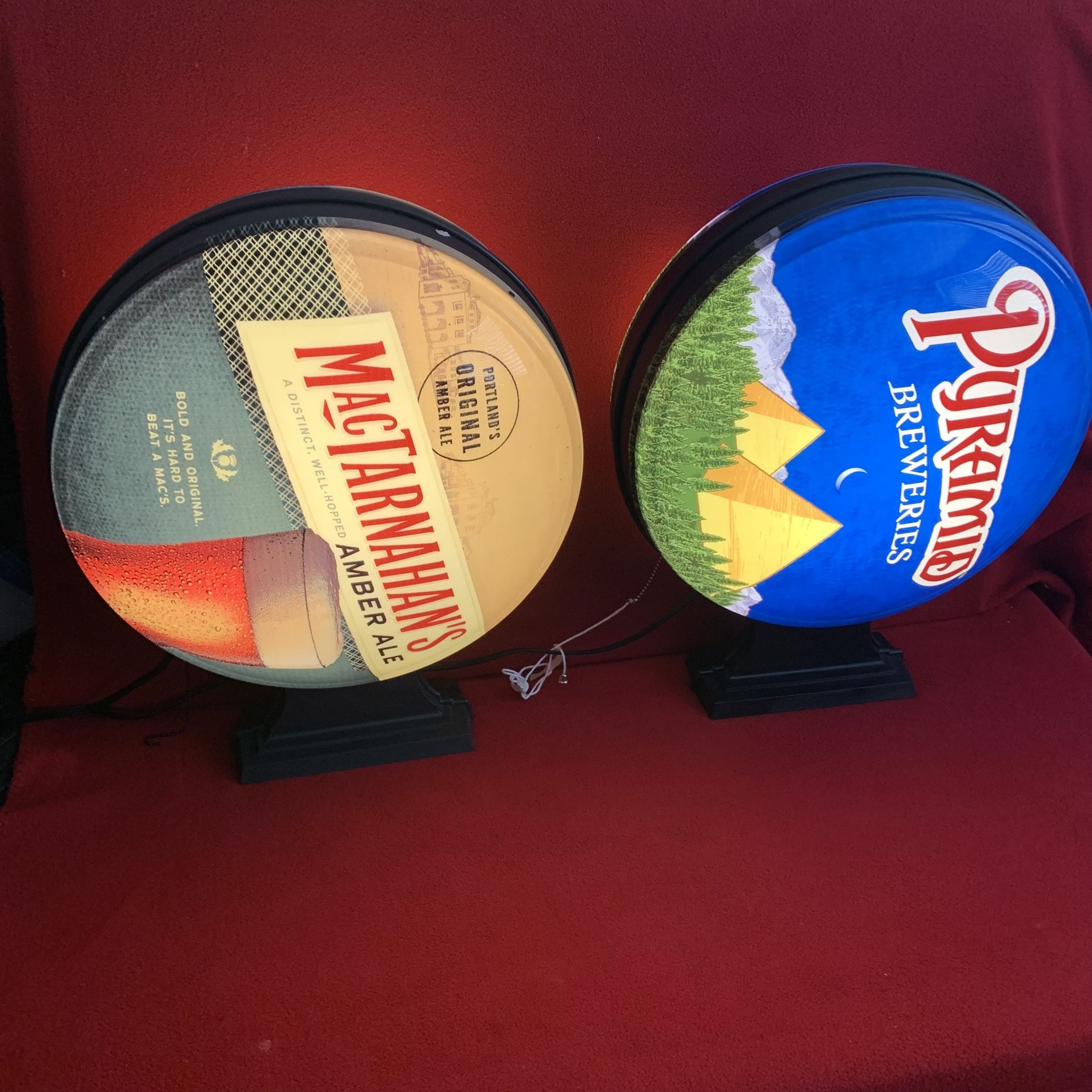 Man Cave side mount beer lighted signs Pyramid