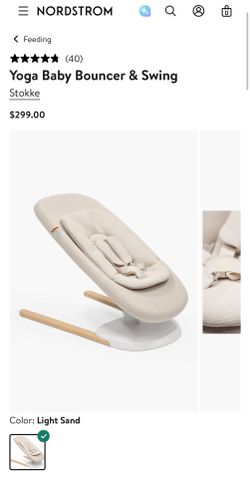 Stokke Yoga Baby Bouncer & Swing Light Sand