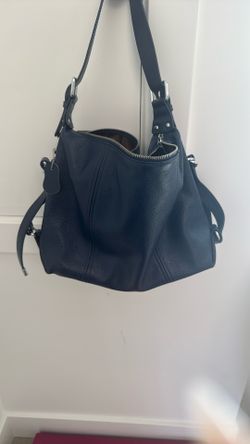 Navy VeganLeather Hobo Style Purse
