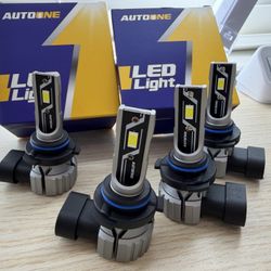 Brand New AUTOONE 9005/HB3 & 9006/HB3 Headlights (4 bulbs total!), 24000LM 300% Brighter Bulbs!  5 Mins Install, E3 Series, Plug-N-Play SKU249-S1
