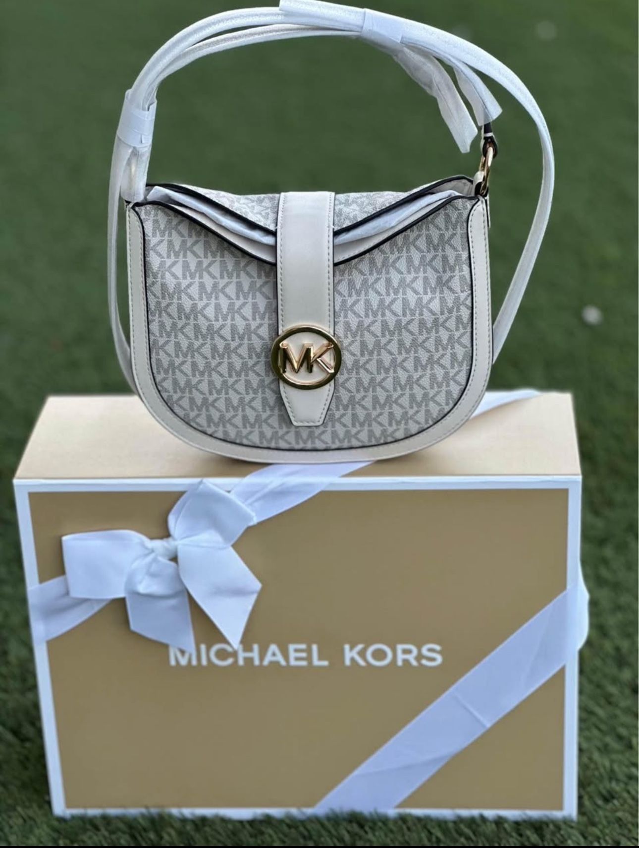 Michael Kors Gabby Small Signature Logo Hobo Crossbody Bag