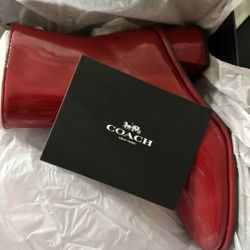 Red Coach Rain Boots
