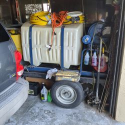 200 Gallons Spray Rig With Its Own Trailer Tool Box 5 Horsepower Honda Grade For Car Washing Fertilizing Need To Sell $4