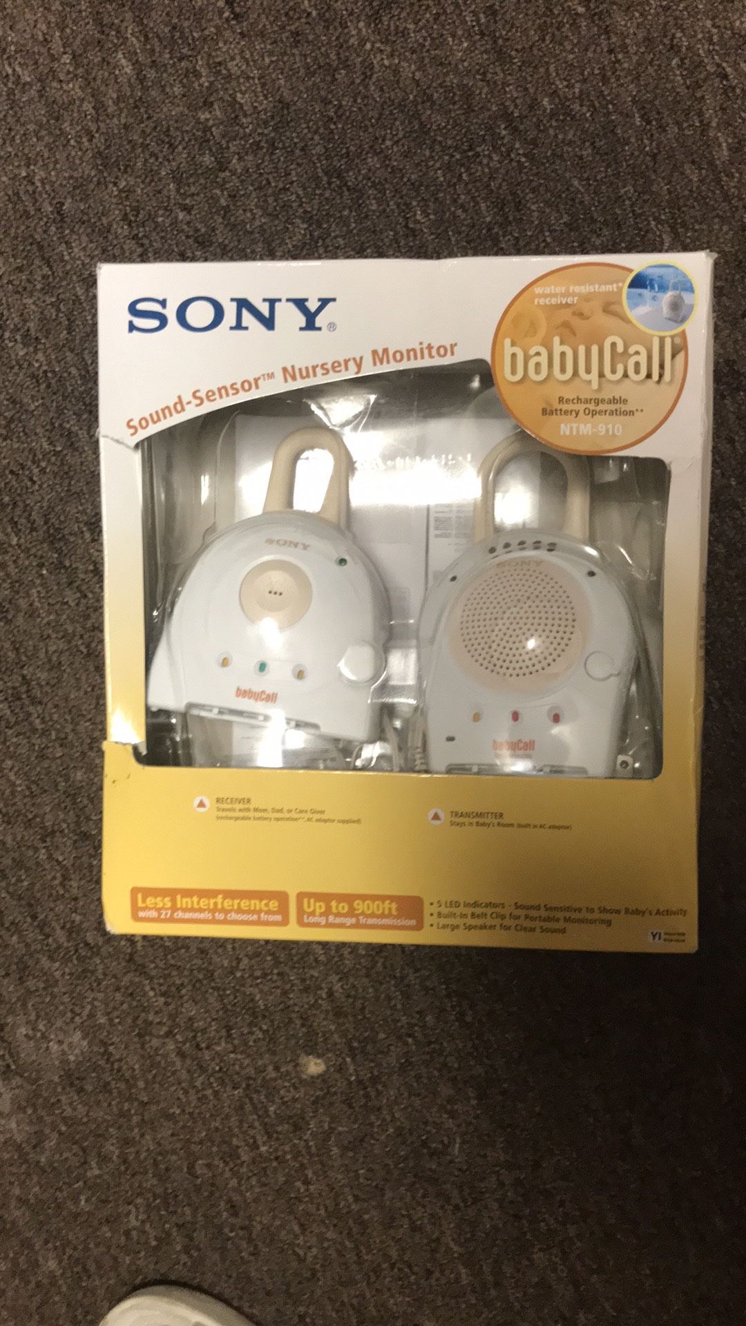 Sony NTM-910 Babycall Monitor Rechargeable With Transmitter