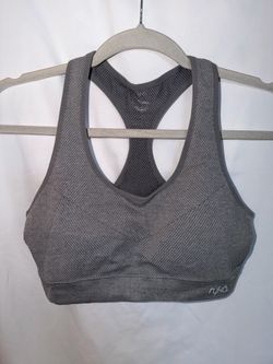 Women’s Sports Bra, Large, Ryka, Like New, Gray, Ribbed Pattern