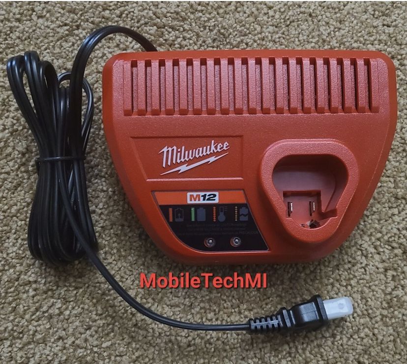 New Milwaukee M12 Battery Charger Lithium Ion 12 Volt 48-59-2401 Genuine OEM