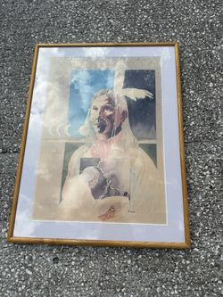 Robert Penn Medicine Man 1988 Signed Lithograph 315/1000 Native American Art 