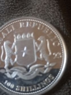 100 shilling 1 oz. .999 silver proof