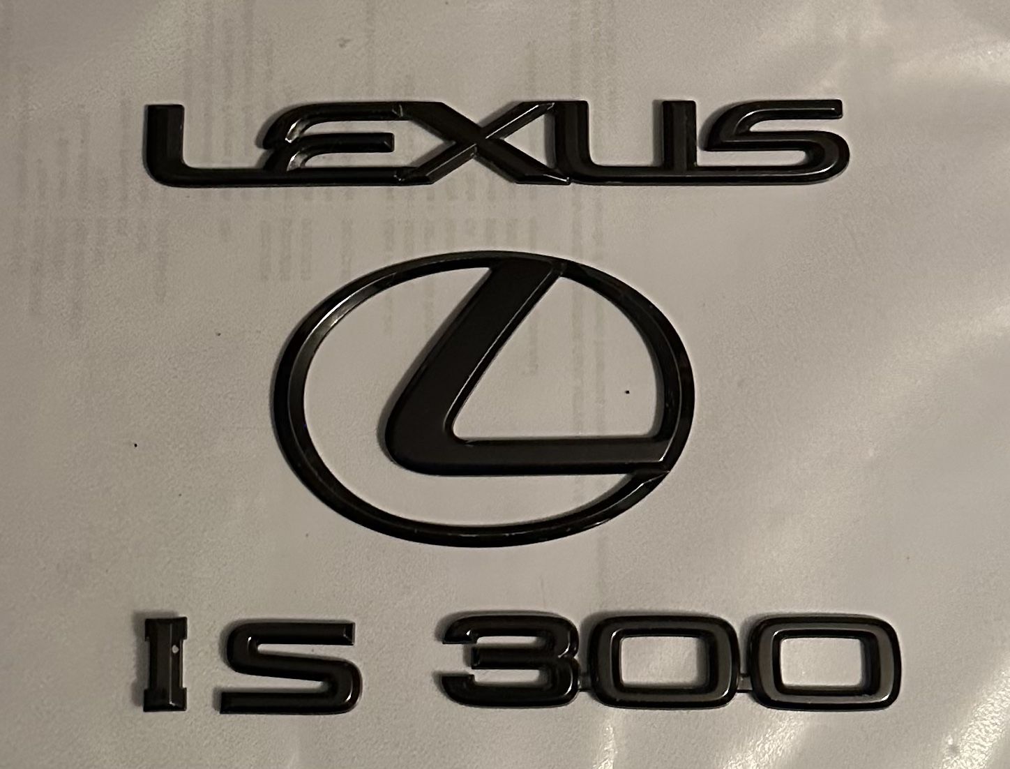 Lexus IS300 Dark Chrome Sport Design Emblems
