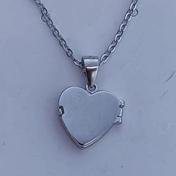 Sterling Silver heart Locket Necklace