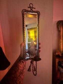 Vintage Gold Knot Mirror Sconce
