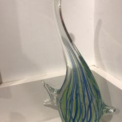 Glass Blue Green Cases Vintage Angelfish Murano Venetian 