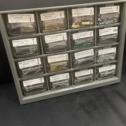 16 Drawers Organizer Filled With Miscellaneous 