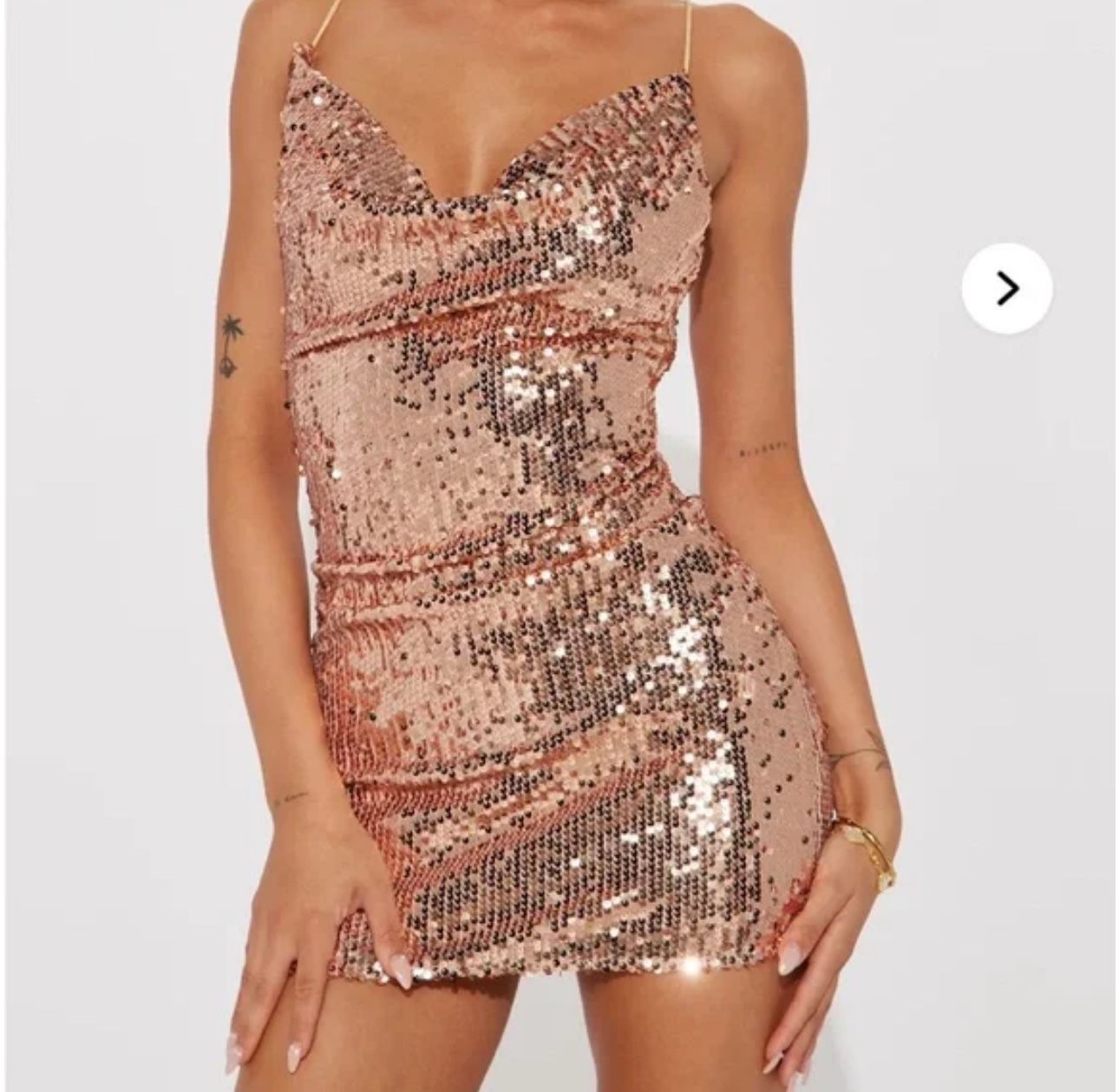 Gold Sequin Dress