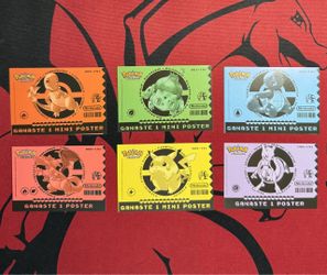 Pokemon 2024 Peru Blue Pokédex Vol 3 Mini Poster Redemptions Charizard Set