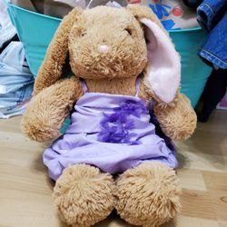 Build A Bear Easter Rabbit Bunny Tan w/ Purple Dress and Purse Cute!!!!.

Condition: Pre-owned, in excellent condition!