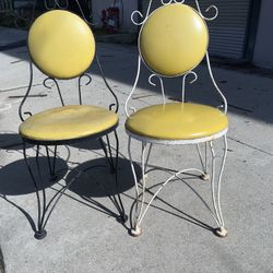 Black & White Metal Chairs