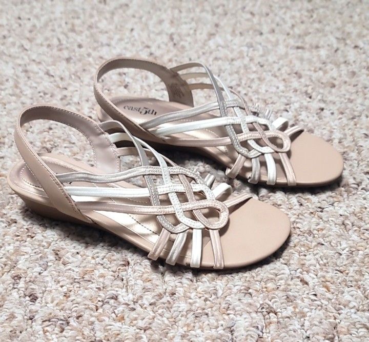Woman's East 5th Beige Strappy Sandals