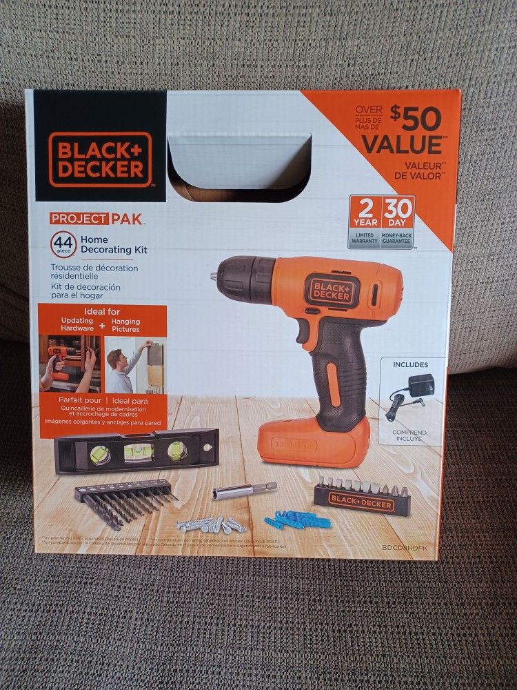 Black And Decker Drill And Project Set, New