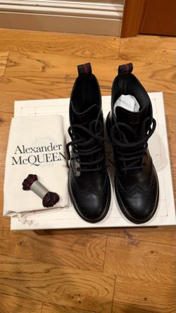 Alexander McQueen Hybrid Lace-up Combat boot, women EU 38