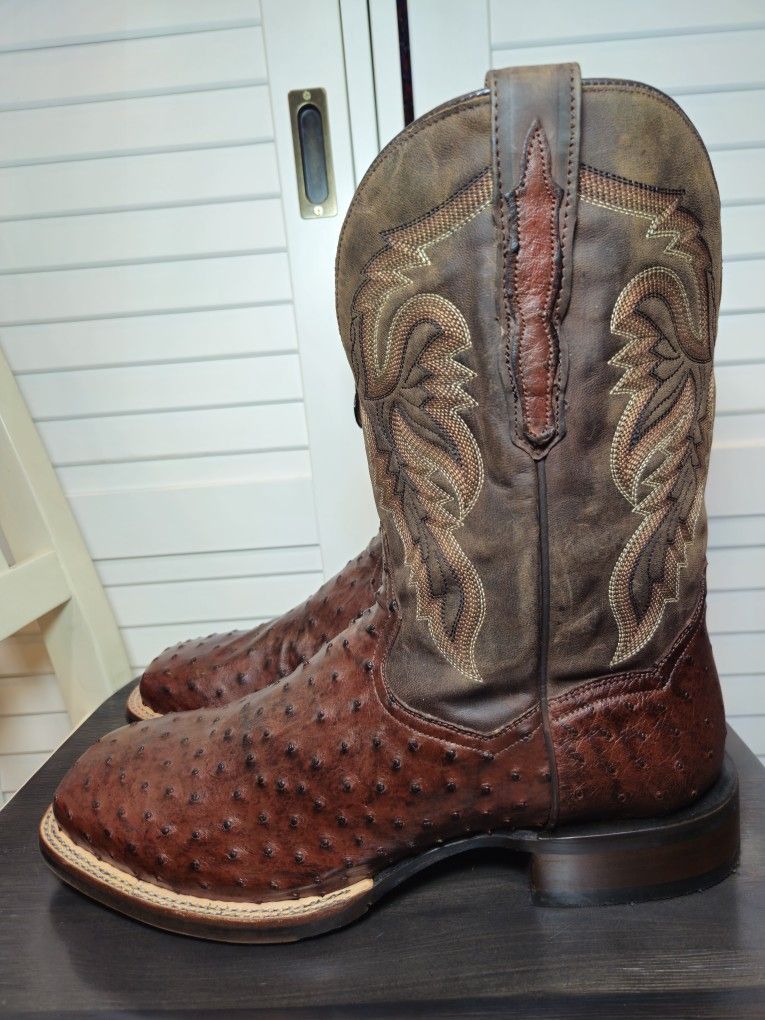 Dan Post Alamosa Ostrich Cowboy Certified Boots DP3875 Men's Size 13 D