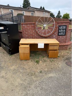 Desk and File Cabinet | FREE