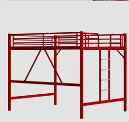 Orange Queen loft bed