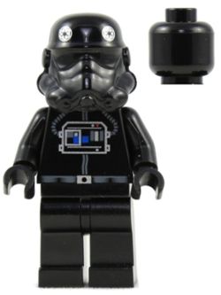 SW0035b Imperial TIE Fighter / Interceptor Pilot - Black Head