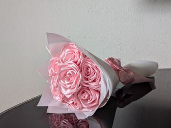 Handmade Satin Rose bouquet..