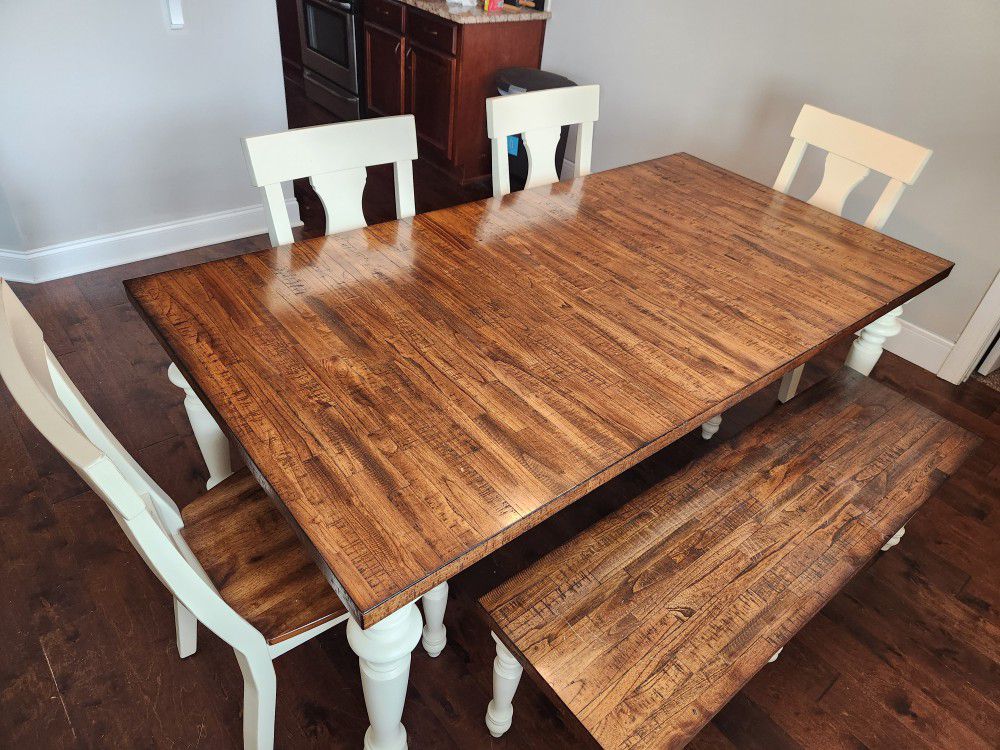 Kitchen Table with Chairs and Bench