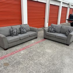 *FREE DELIVERY* Gray Couch Sofa Set