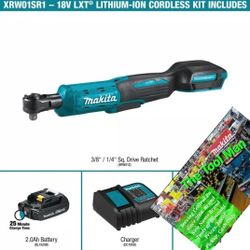 New Makita 18v LXT 1/4 & 3/8  Cordless Ratchet Kit $175 Firm Pickup Only