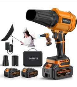 YUQUESEN Cordless Leaf Blower, 980,000 RPM Handheld Leaf Blower with 2 Batteries & Charger, Lightweight Leaf Blowers for Patio, Lawn, Leaves, Dust - D