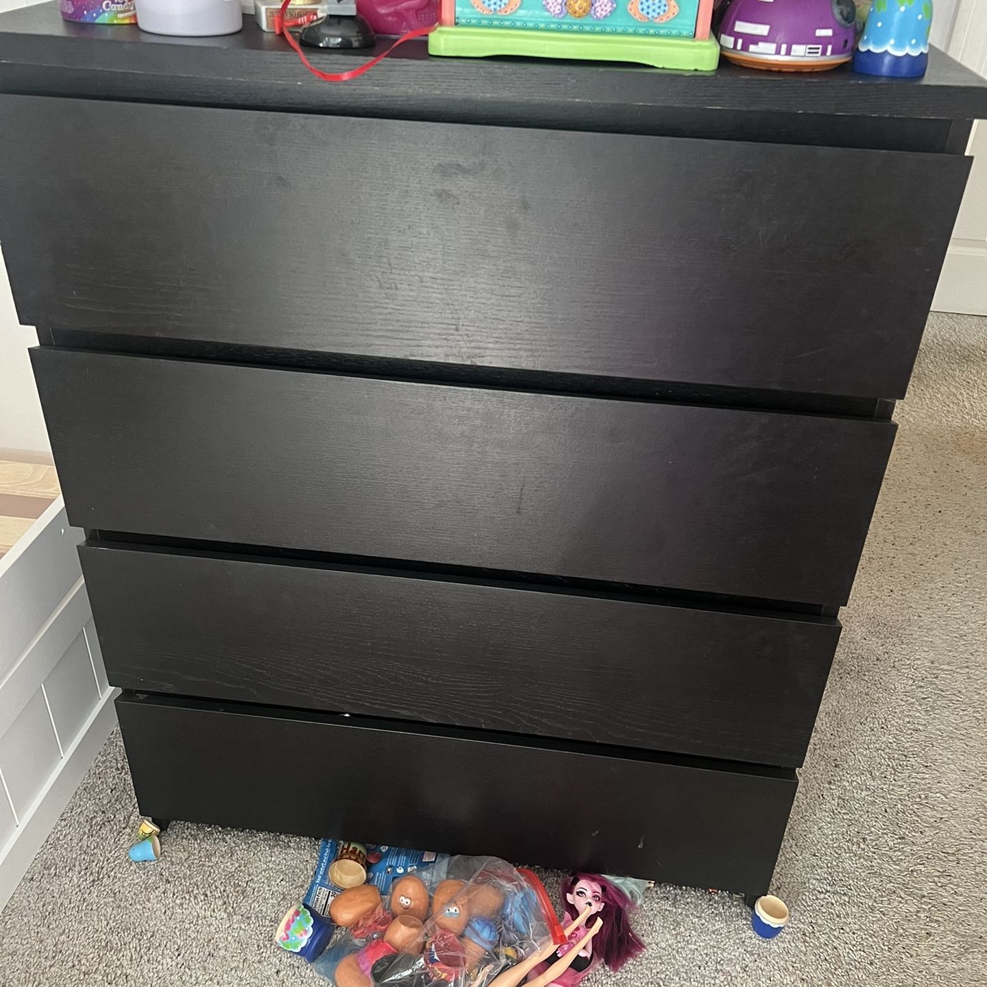 ikea malm 4 drawer dresser black brown ***Used***Ikea MALM 4-drawer chest, black-brown for Sale in Torrance, CA