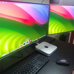 Apple Mac Mini System - Dual Displays 24" - LOADED - OSX Sonoma - $200