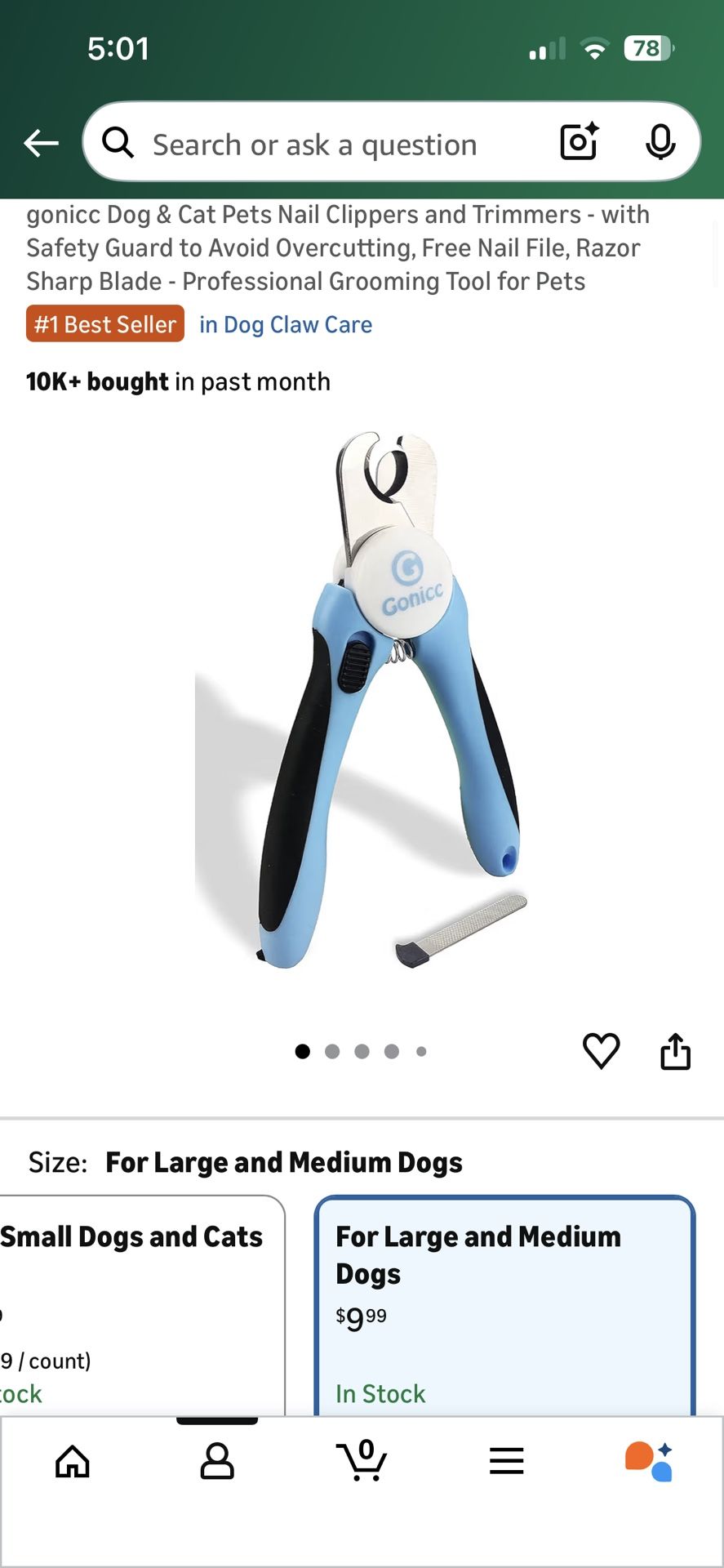 gonicc Dog & Cat Pets Nail Clippers and Trimmers - with Safety Guard