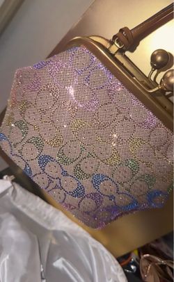 Authentic Coach rainbow bling collection purse