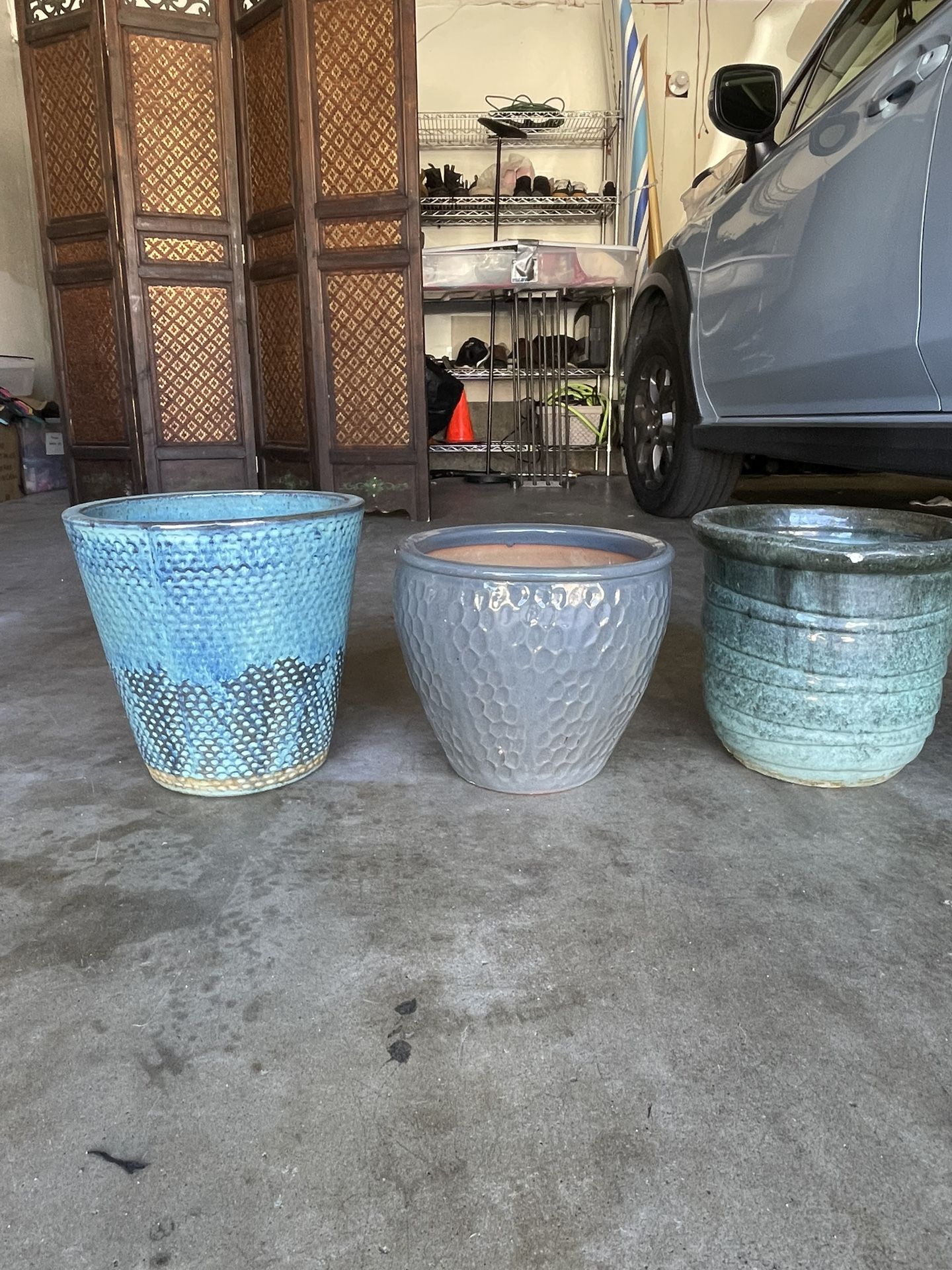 Ceramic Outdoor Planters Pot Set of Four