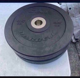 CAP 45 lb Olympic Bumper Plate, Black