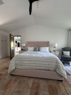 King size bed frame and mattress