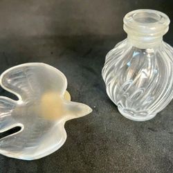 Beautiful Older Nina Ricci Single Dove Lalique Crystal Perfume Bottle Mint 3.75"