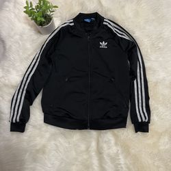 Adidas Bomber Jacket Black White Women Size Small